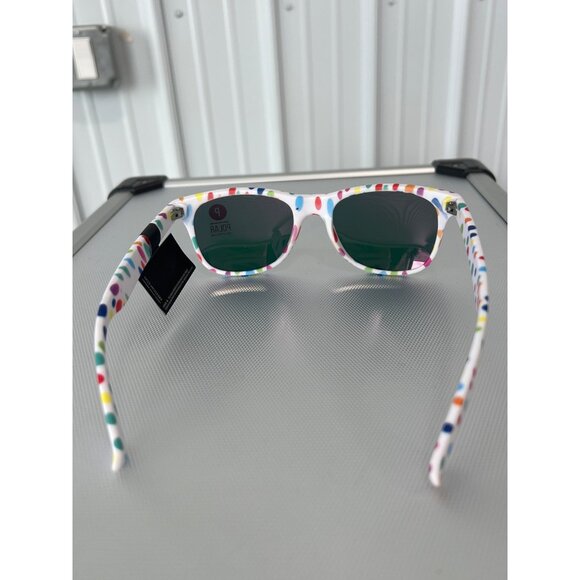 Kreedom Polarized Sunglasses Multicolor Polka Dot Frame UV Protection Modern NEW - Picture 5 of 6